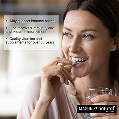 Mason Natural Vitamin C 500 mg – Tägliches Nahrungsergänzungsmittel mit essentiellen Nährstoffen zur Unterstützung der Immunfunktion und des allgemeinen Wohlbefindens, 100 Tabletten (1er-Pack)
