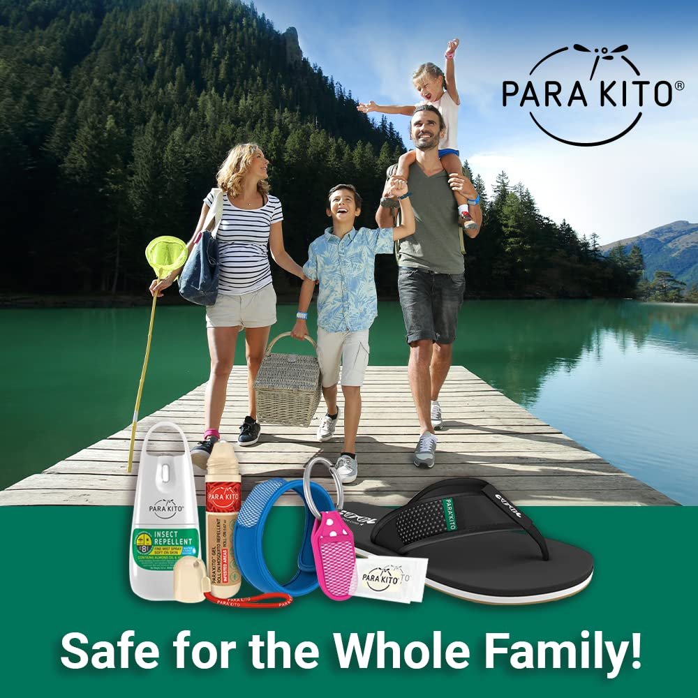 PARA'KITO Nachfüllpellets für Mückenschutzarmbänder – 2 Nachfüllpackungen (je 15 Tage) mit Citronella- und Pfefferminzöl, ideal für Wandern & Camping