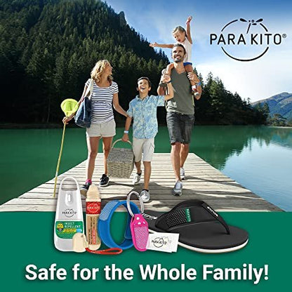 PARA'KITO Nachfüllpellets für Mückenschutzarmbänder – 2 Nachfüllpackungen (je 15 Tage) mit Citronella- und Pfefferminzöl, ideal für Wandern & Camping