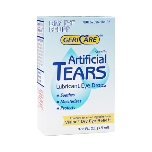 GeriCare Künstliche Tränen, beruhigende Augentropfen zur Befeuchtung - langanhaltende Formel, 15 ml Flasche (1er-Pack)