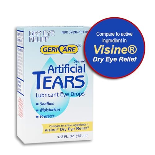 GeriCare Künstliche Tränen, beruhigende Augentropfen zur Befeuchtung - langanhaltende Formel, 15 ml Flasche (1er-Pack)