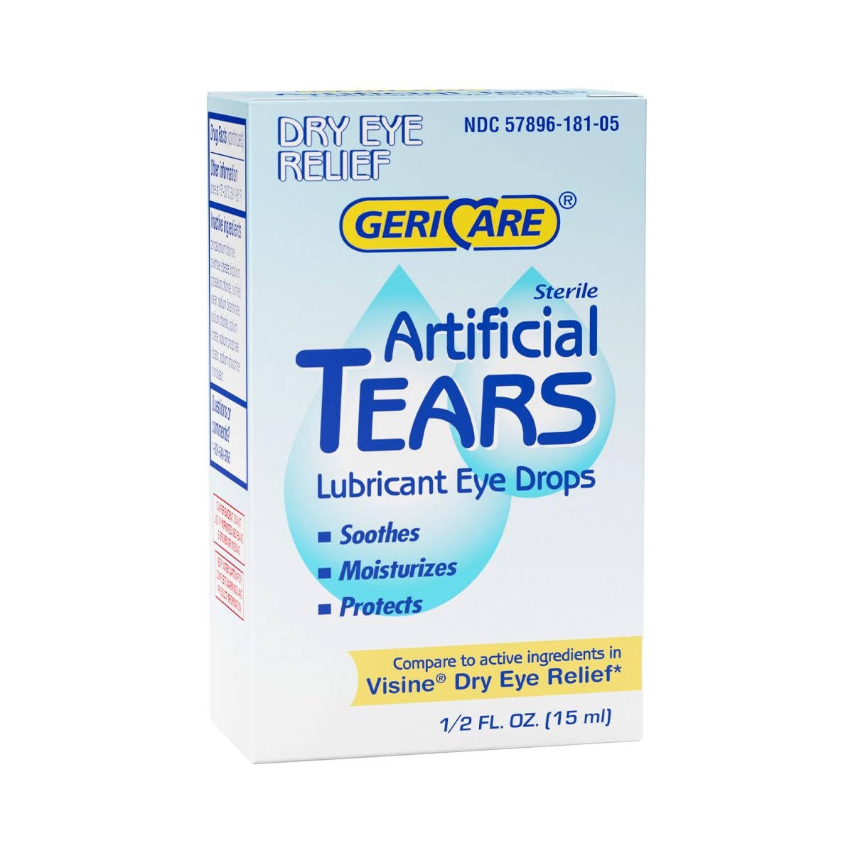 GeriCare Künstliche Tränen, beruhigende Augentropfen zur Befeuchtung - langanhaltende Formel, 15 ml Flasche (1er-Pack)