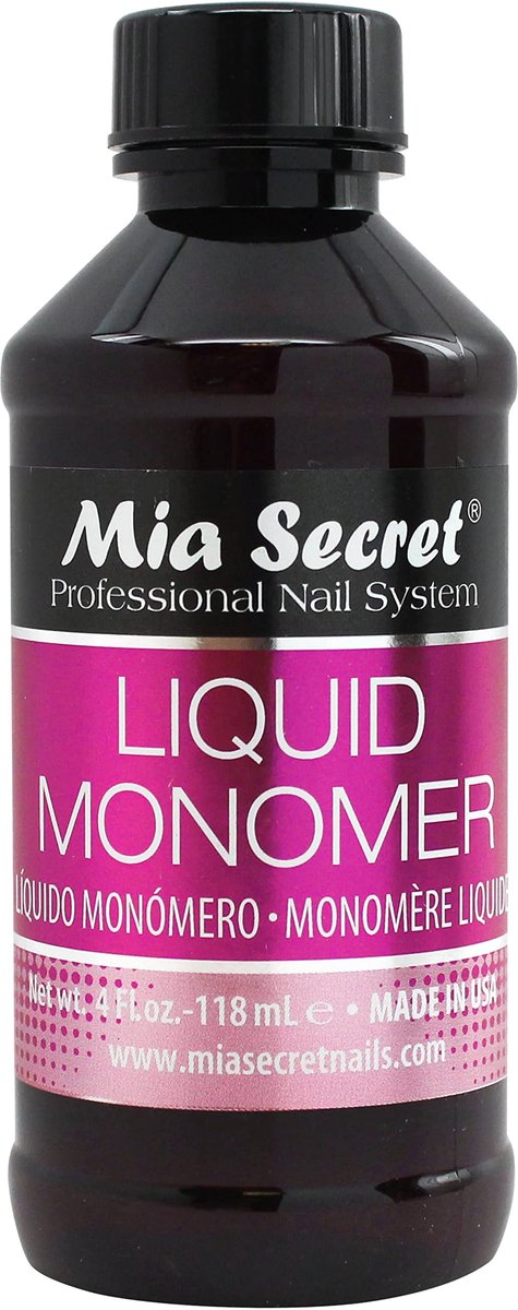Mia Secret Liquid Monomer 4 Oz – Acrylflüssigkeit für professionelle Nagelmodellagen