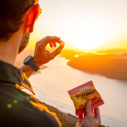 Honey Stinger Bio-Zitronenlimonade Energie-Kaugummi, glutenfrei & koffeinfrei, für Training, Laufen und Leistung, Sportnahrung für Zuhause & Fitnessstudio, vor und während dem Training, 612 g (12er-Pack)