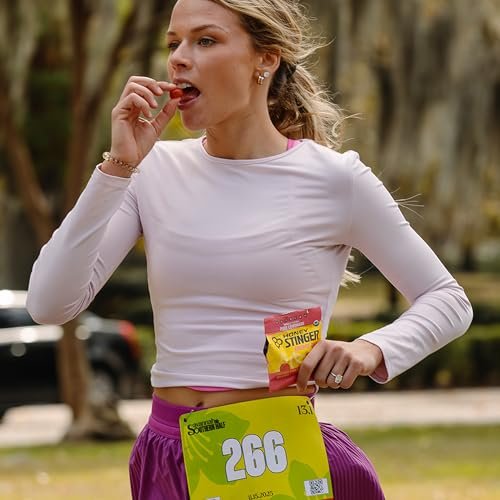 Honey Stinger Bio-Zitronenlimonade Energie-Kaugummi, glutenfrei & koffeinfrei, für Training, Laufen und Leistung, Sportnahrung für Zuhause & Fitnessstudio, vor und während dem Training, 612 g (12er-Pack)