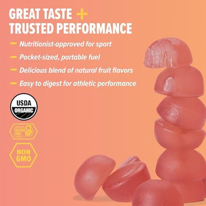 Honey Stinger Bio-Zitronenlimonade Energie-Kaugummi, glutenfrei & koffeinfrei, für Training, Laufen und Leistung, Sportnahrung für Zuhause & Fitnessstudio, vor und während dem Training, 612 g (12er-Pack)
