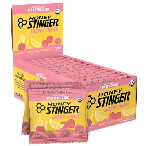 Honey Stinger Bio-Zitronenlimonade Energie-Kaugummi, glutenfrei & koffeinfrei, für Training, Laufen und Leistung, Sportnahrung für Zuhause & Fitnessstudio, vor und während dem Training, 612 g (12er-Pack)