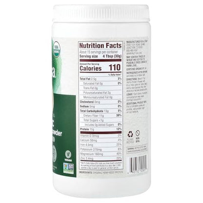 Nutiva Bio Hanfproteinpulver – roh, kaltgepresst, ballaststoffreich, 454 g