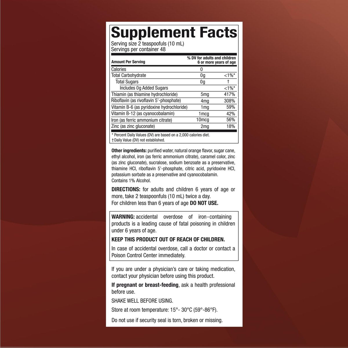 Menper Vino Carne Hierro Eisenpräparat | Flüssiges Eisen mit Vitaminen für Energie, rote Blutkörperchen & Sauerstofftransport | 473 ml