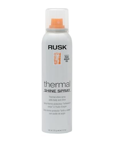 RUSK Thermal Shine Spray mit reinem Arganöl – beseitigt Frizz und erhält den Glanz für geschmeidiges, glattes Haar, 125 ml