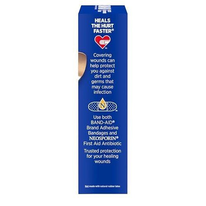 BAND-AID Sterile Flexible Fabric Pflaster, hautfarben, extra groß, 10er-Pack – Komfortabler Schutz für Wunden & Schnittverletzungen