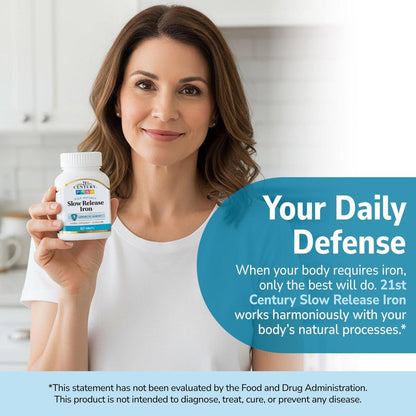 21st Century Slow Release Eisen Tabletten, 60 Stück