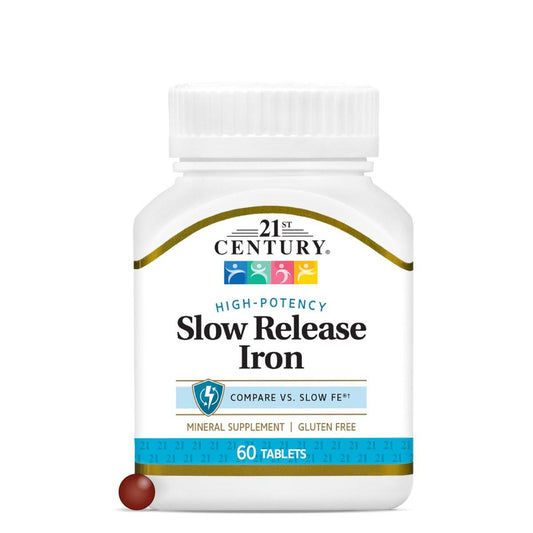 21st Century Slow Release Eisen Tabletten, 60 Stück