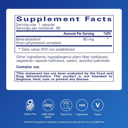 Pure Encapsulations Beta-Sitosterol | Unterstützung für Harnfluss und Gesundheit* | 90 Kapseln