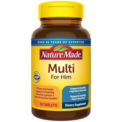 Nature Made Multivitamin für Männer – Ohne Eisen, Tägliche Nahrungsergänzung, 90 Tabletten, 90-Tage-Vorrat