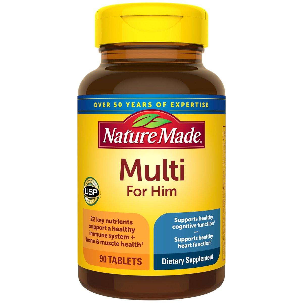 Nature Made Multivitamin für Männer – Ohne Eisen, Tägliche Nahrungsergänzung, 90 Tabletten, 90-Tage-Vorrat