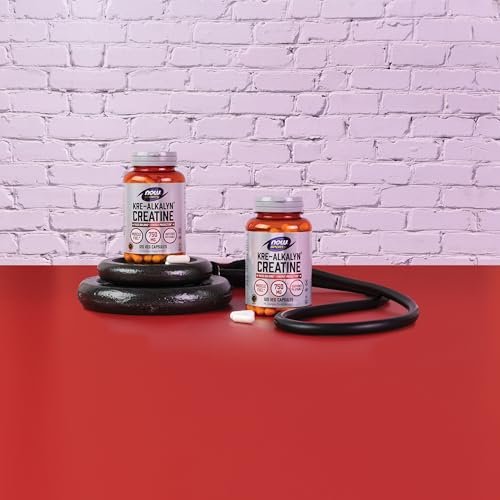 NOW Foods Kre-Alkalyn Creatin 750 mg – 120 vegane Kapseln für Muskelaufbau & Energieproduktion