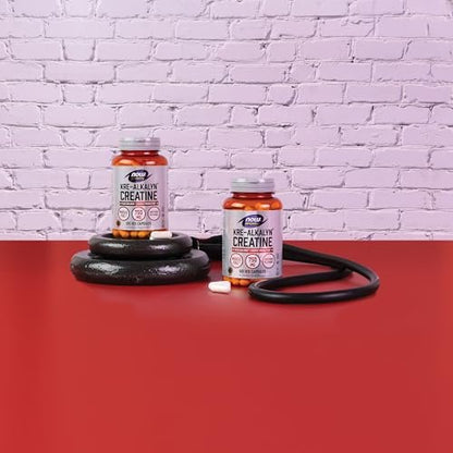 NOW Foods Kre-Alkalyn Creatin 750 mg – 120 vegane Kapseln für Muskelaufbau & Energieproduktion