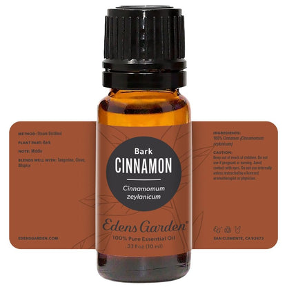 Edens Garden Zimtrindenöl – 100 % reines, unverdünntes ätherisches Öl für Aromatherapie, Diffuser & mehr, 10 ml