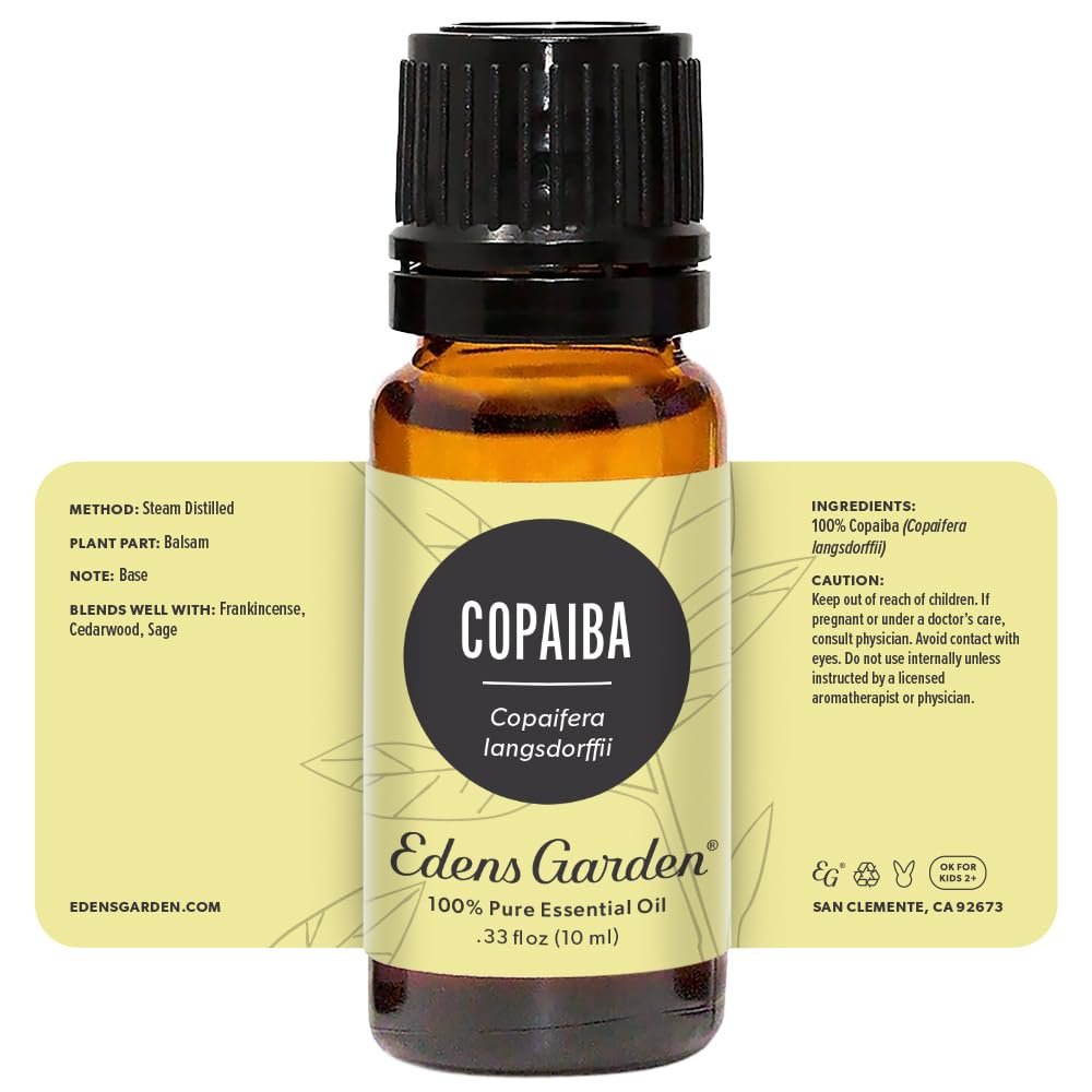 Edens Garden Copaiba Öl - 100% reines Premium-Öl, unverdünnt, natürlich, therapeutisch, für Diffuser, Haut, Gesicht, Haare 10 ml
