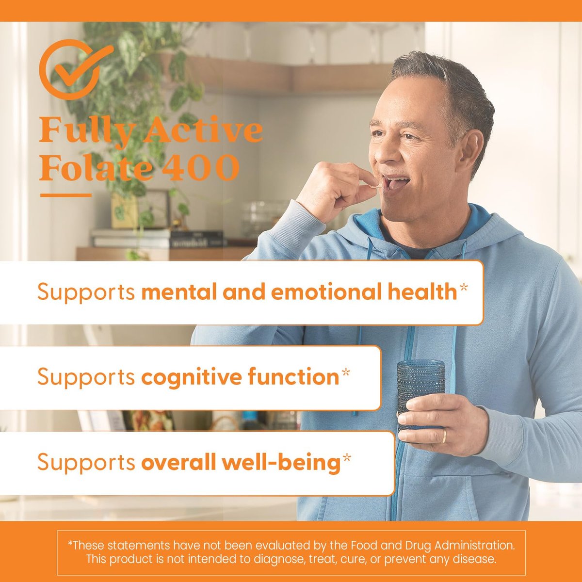 Doctor's Best Fully Active Folat mit Quatrefolic 400 mcg – Unterstützt gesunde Stimmung, Gedächtnis, Durchblutung und Wohlbefinden, 90 Kapseln