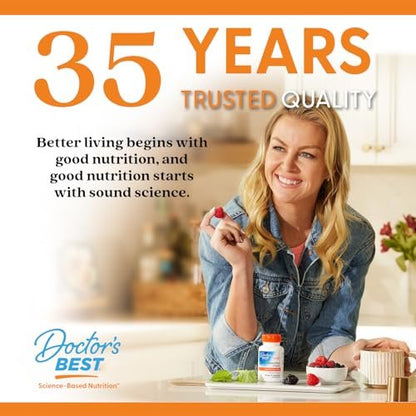 Doctor's Best Fully Active Folat mit Quatrefolic 400 mcg – Unterstützt gesunde Stimmung, Gedächtnis, Durchblutung und Wohlbefinden, 90 Kapseln