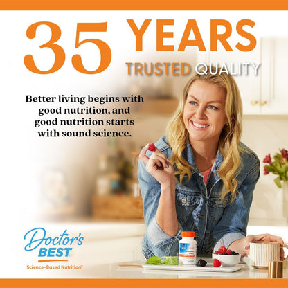 Doctor's Best Fully Active Folat mit Quatrefolic 400 mcg – Unterstützt gesunde Stimmung, Gedächtnis, Durchblutung und Wohlbefinden, 90 Kapseln