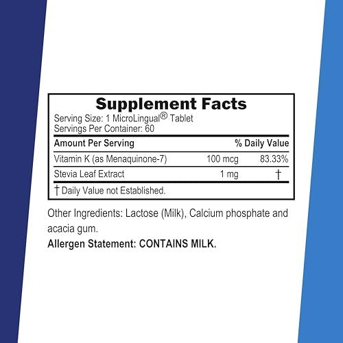 Superior Source Vitamin K2 MK-7 (Menaquinon-7) 100 mcg – Knochenstärke & Herzgesundheit – 60 sublinguale Tabletten