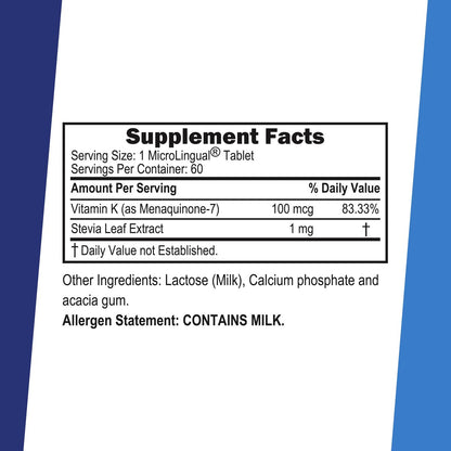 Superior Source Vitamin K2 MK-7 (Menaquinon-7) 100 mcg – Knochenstärke & Herzgesundheit – 60 sublinguale Tabletten