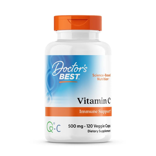 Doctor's Best Vitamin C 500 mg – 120 Kapseln, Hochdosiertes Vitamin C zur Immununterstützung