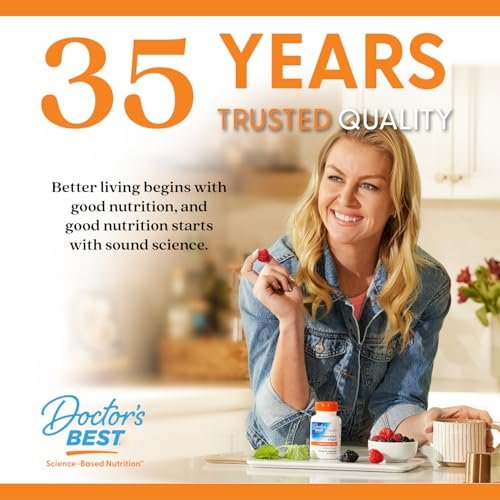 Doctor's Best Vitamin C 500 mg – 120 Kapseln, Hochdosiertes Vitamin C zur Immununterstützung