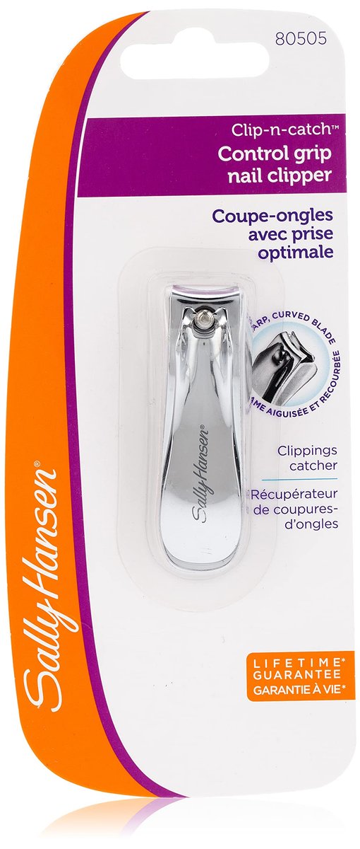 Sally Hansen Beauty Tools, Clip N' Catch – Nagelknipser mit Auffangbehälter, kontrollierter Griff, 1 Stück