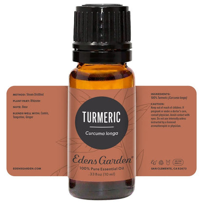 Edens Garden Kurkuma Ätherisches Öl – 100% rein, premium, unverdünnt, natürlich, therapeutisch, für Diffuser, Haut, Gesicht, kindersicher 10 ml