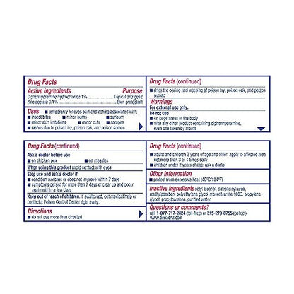 Benadryl Original Stärke Anti-Juckreiz Creme, Insektenstich Linderung, Diphenhydramin HCl topisches Analgetikum & Zinkacetat Hautschutz, Ideal für Campingausflüge, 1 oz, 2er-Pack