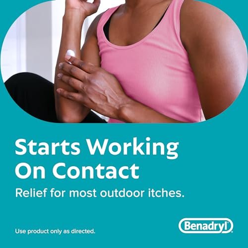 Benadryl Original Stärke Anti-Juckreiz Creme, Insektenstich Linderung, Diphenhydramin HCl topisches Analgetikum & Zinkacetat Hautschutz, Ideal für Campingausflüge, 1 oz, 2er-Pack