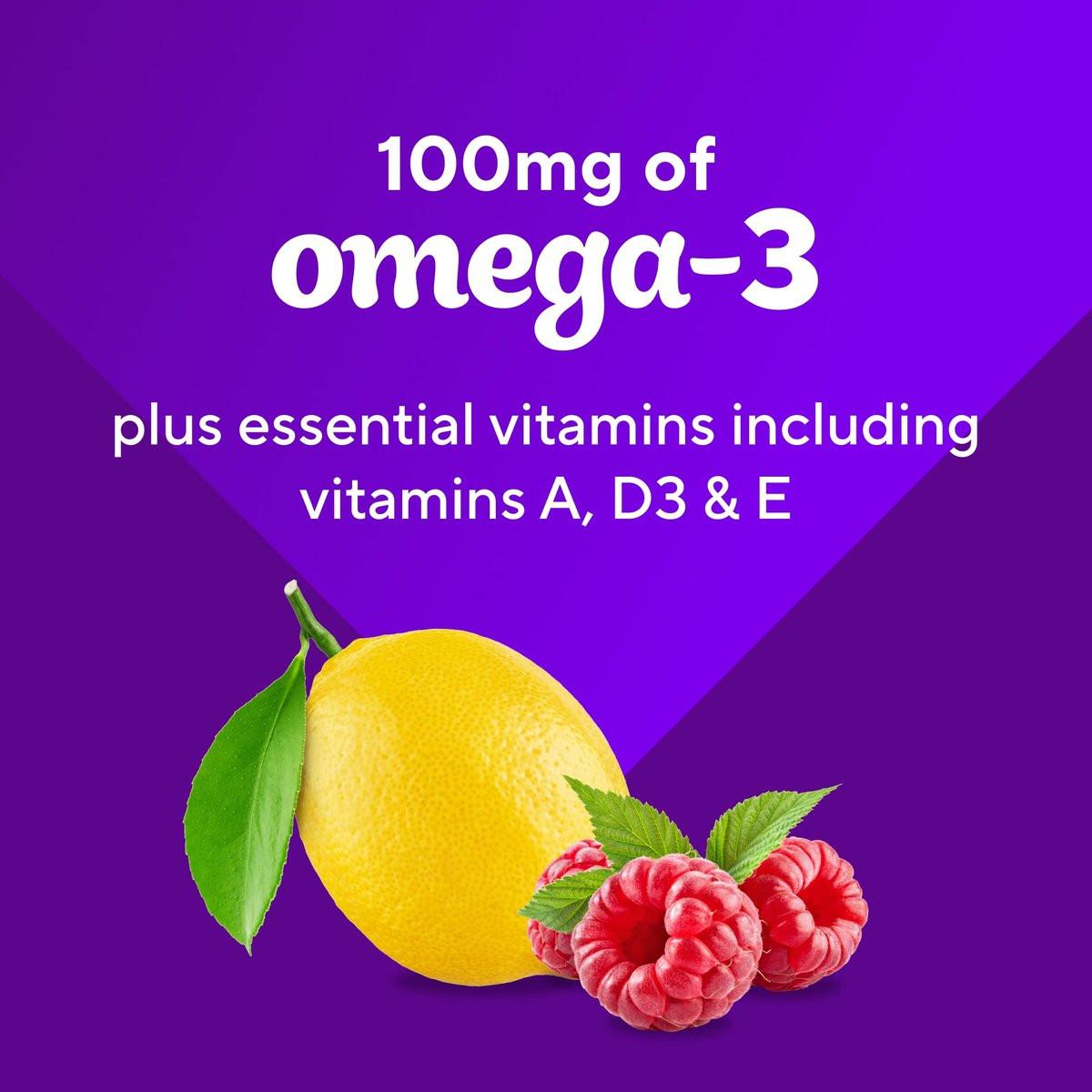 Vitafusion Omega-3 Gummis für die Herzgesundheit, Beerig-Zitronengeschmack, 120 Stück (60-Tage-Vorrat)