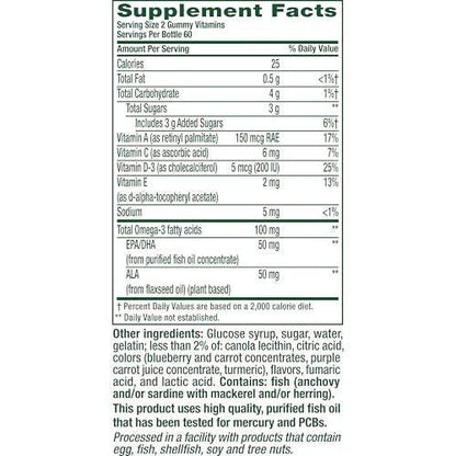 Vitafusion Omega-3 Gummis für die Herzgesundheit, Beerig-Zitronengeschmack, 120 Stück (60-Tage-Vorrat)
