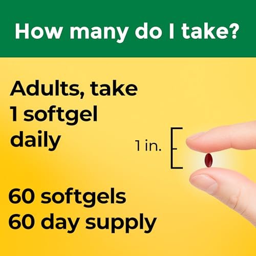 Nature Made Vitamin B12 Extra Strength 3000 mcg – 60 Weichkapseln für 60 Tage, Unterstützung des Energiestoffwechsels