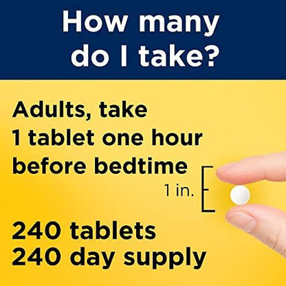 Nature Made Melatonin 3mg Schlafhilfe für Erwachsene, 100% drogenfreies Schlafmittel, Schlaf-Ergänzungsmittel, 240 Tabletten, 240-Tage-Vorrat