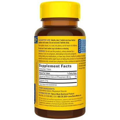 Nature Made Melatonin Gummies 2,5 mg – 130 Stück, 130-Tage-Vorrat, Schlafhilfe für Erwachsene, 100 % drogenfrei