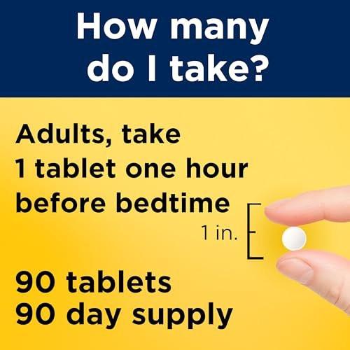 Nature Made Melatonin 5mg Tabletten Extra Stark – 100 % arzneimittelfreies Schlafmittel für Erwachsene, 90 Tabletten, 90-Tage-Vorrat