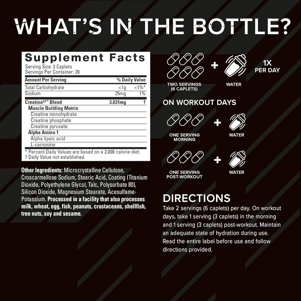 Six Star Creatin Kapseln, X3 (60 Kapseln) - Kreatin für Frauen & Männer - Kreatin-Kapseln unterstützen Muskelkraft - Pre & Post Workout Creatin Supplement für Muskelregeneration & Aufbau - 20 Portionen