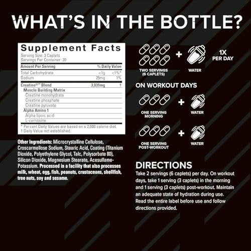 Six Star Creatin Kapseln, X3 (60 Kapseln) - Kreatin für Frauen & Männer - Kreatin-Kapseln unterstützen Muskelkraft - Pre & Post Workout Creatin Supplement für Muskelregeneration & Aufbau - 20 Portionen