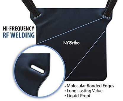 NYOrtho Urinbeutel-Halter – Vinyl-Datenschutzabdeckung für Foley-, Katheter- oder Urinbeutel – Klettverschluss, wasserabweisend, leicht zu reinigen – Gurte für Rollstuhl oder Bett – 10,5 x 11,25 Zoll – 1 Stück
