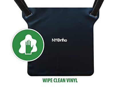 NYOrtho Urinbeutel-Halter – Vinyl-Datenschutzabdeckung für Foley-, Katheter- oder Urinbeutel – Klettverschluss, wasserabweisend, leicht zu reinigen – Gurte für Rollstuhl oder Bett – 10,5 x 11,25 Zoll – 1 Stück