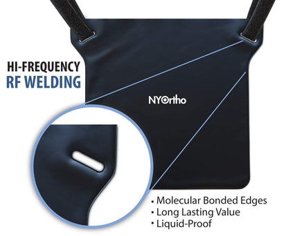 NYOrtho Urinbeutel-Halter – Vinyl-Datenschutzabdeckung für Foley-, Katheter- oder Urinbeutel – Klettverschluss, wasserabweisend, leicht zu reinigen – Gurte für Rollstuhl oder Bett – 10,5 x 11,25 Zoll – 1 Stück