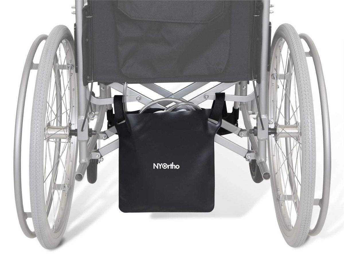 NYOrtho Urinbeutel-Halter – Vinyl-Datenschutzabdeckung für Foley-, Katheter- oder Urinbeutel – Klettverschluss, wasserabweisend, leicht zu reinigen – Gurte für Rollstuhl oder Bett – 10,5 x 11,25 Zoll – 1 Stück