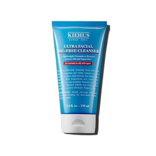 Kiehl's Ultra Facial Oil-Free Cleanser – Schaumreiniger für normale bis ölige Haut, reduziert sichtbar überschüssiges Öl, mit Wüstenpflanzen- und Zitronenfruchtextrakten, parfümfrei, 150 ml