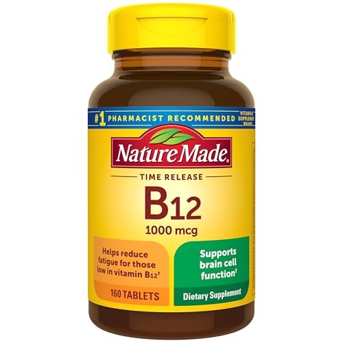 Nature Made Vitamin B12 1000 mcg – 160 Tabletten mit Zeitfreisetzung für die Energieunterstützung