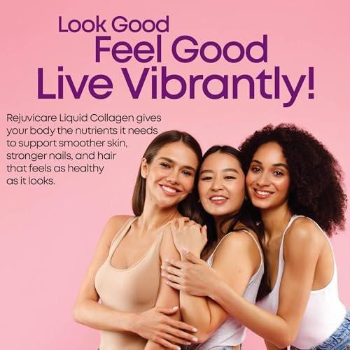 Rejuvicare Liquid Collagen Beauty Formula – Grape Geschmack, 16 Fl Oz (470 ml), 32 Portionen